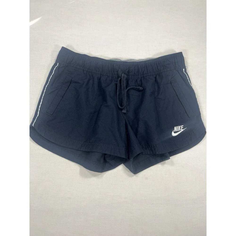Nike Sportswear Women's Running Shorts Navy Blue Size L (12-14)